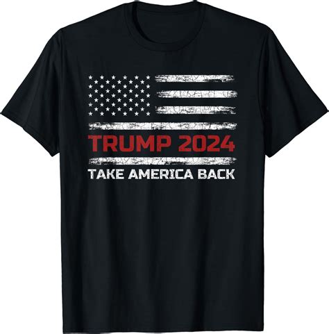 Trump 2024 Take America Back Election Patriotic Flag T Shirt