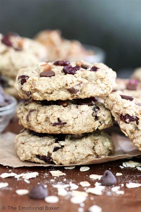 Cranberry Pecan Oat Cookies The Emotional Baker