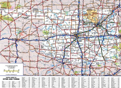 Large detailed roads and highways map of Oklahoma state with all cities ...