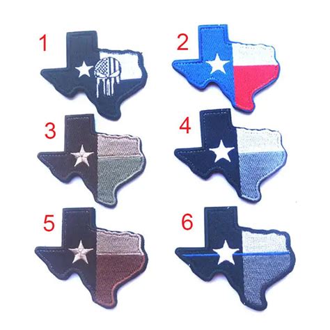 State Of Texas Flag Patch Embroidered Hook And Loop Tactical Morale