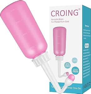 CROING 𝗣𝗼𝗿𝘁𝗮𝗯𝗹𝗲 𝗕𝗶𝗱𝗲𝘁 roze 350ML Reisbidet Draagbare bidets Sproeier