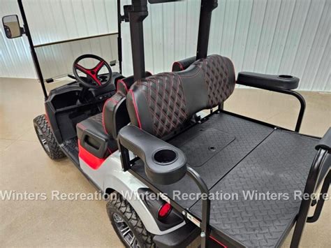 2019 Yamaha Drive 2 Gas Efi Quietech Street Ready Golf Cart Viper Red And Razor Edge Silver