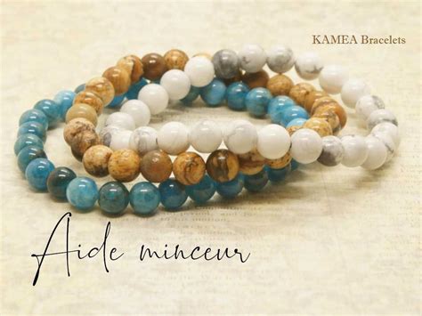 3 Bracelets En Perles Naturelles 6mm Apatite Bleue Howlite Etsy