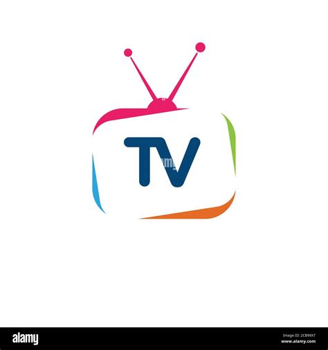 Tv Icon Logo Vector Illustration Design Template Stock Vector Image