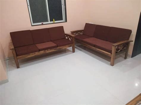 Teak Wood 6 Seater Brown Wooden Sofa Set At Rs 19000 Set In Pune ID