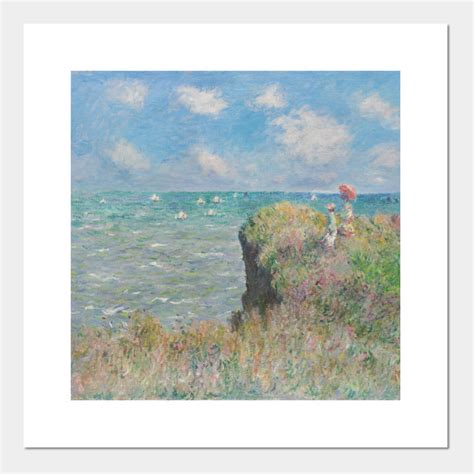 Monet The Cliff Walk at Pourville - Monet Painting - Posters and Art ...