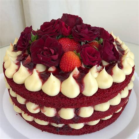 Red Velvet lindo geléia de frutas vermelhas solicite nosso