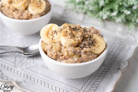 Peanut Butter Banana Oatmeal With Omega Packed Chia Seeds Daring