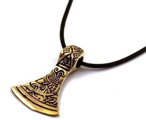 Buy Bronze Celtic Viking Odin Axe Head Thors Hammer Mjolnir Pendant