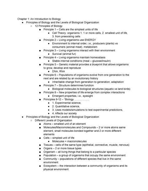 Bio Chapter An Introduction To Cell Biology Chapter An