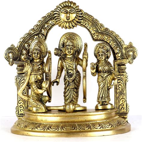 Ashirwad Brass Ram Darbar Murti Lord Ram Sita Ubuy India