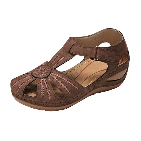 Jsaierl Orthopedic Sandals For Women Dressy Summer Close Toe Sandals Comfortable Arch Support