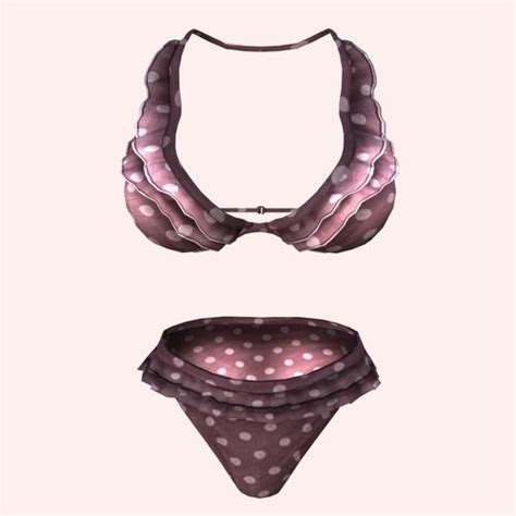 D Model Sexy Pink Bikini VR AR Low Poly CGTrader
