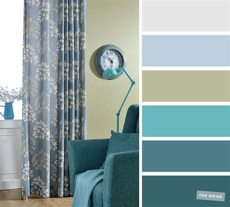 The best living room color schemes - Teal + Turquoise + Grey color palette