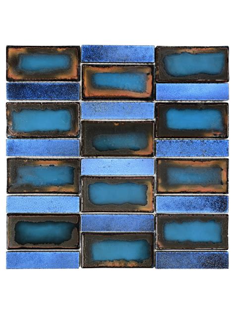 Unique Blue Rustic Glass Backsplash Tile Backsplash.com