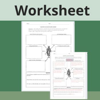 Beowulf Epic Hero Lesson Plan PowerPoint And Worksheet By Shannon