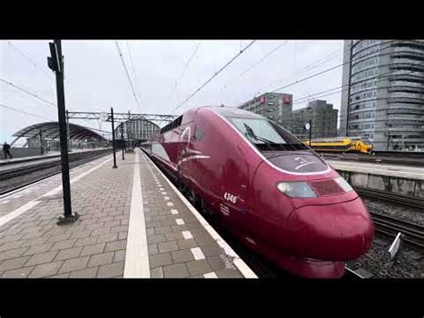 Thalys 4346 Ruby Vertrek Van Station Amsterdam Centraal YouTube