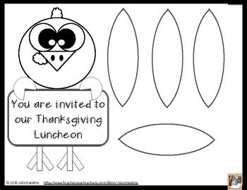 Thanksgiving Luncheon Invitation by Velcroandme | TpT