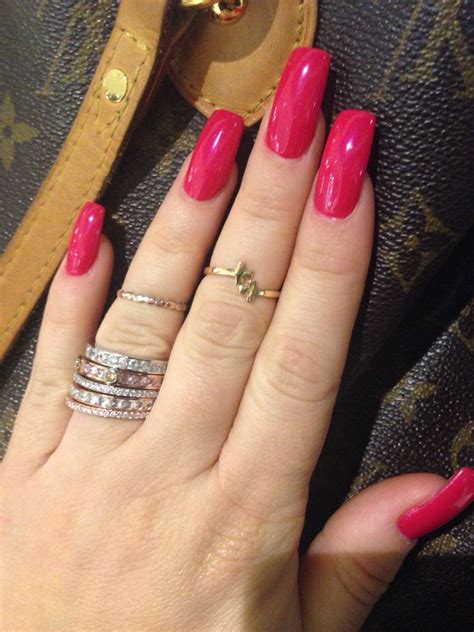 Red Long Acrylic Nails Long Red Nails Long Nails Hot Nails