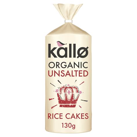 Kallo Organic Unsalted Wholegrain Rice Cakes 130g Crackers And Savoury Biscuits Iceland Foods