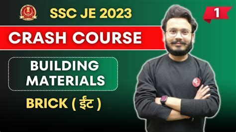 Crash Course SSC JE 2023 Day 1 Building Materials Brick Civil