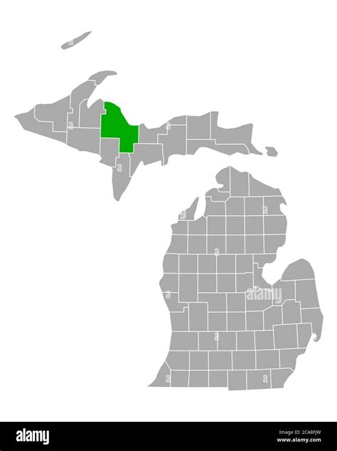 Map of Marquette in Michigan Stock Photo - Alamy