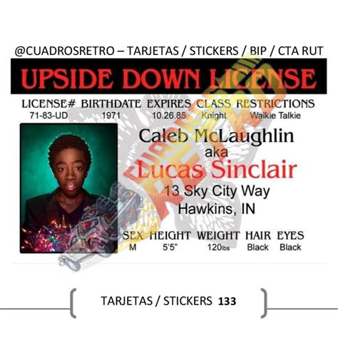 133 Lucas Sinclair TARJETA BIP Sticker BIP Sticker Cuenta Rut