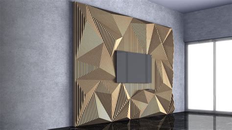 Parametric Wavy Wooden Wall Decor Tv Unit Cnc Files For Etsy