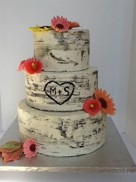 Birch Tree Wedding Cake