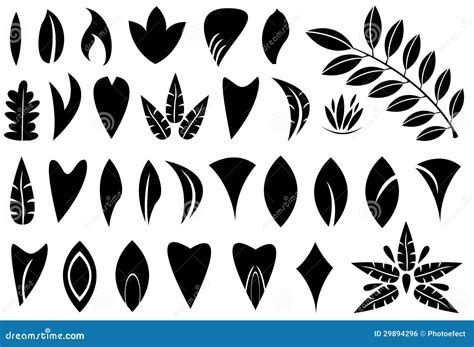 Leaf Shapes Royalty Free Stock Image - Image: 29894296