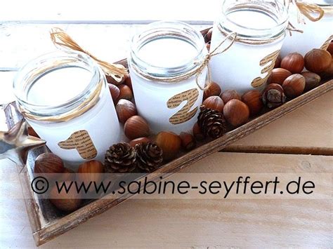 DIY Basteln für Advent Adventskranz einmal anders 4 Adventsgläser