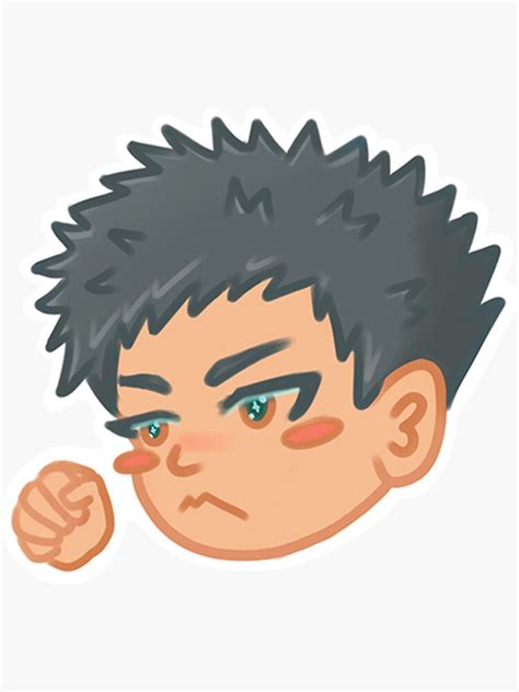 Iwaizumi Hajime Chibi Head Sticker For Sale By Madebyakemi Redbubble