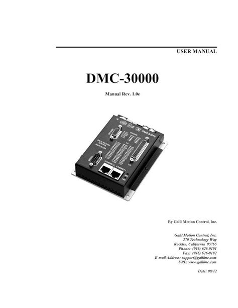 PDF DMC 30000 User Manual USER MANUAL DMC 30000 Manual Rev 1 0e By