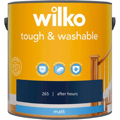 Wilko Tough Washable After Hours Matt Emulsion Paint L Wilko