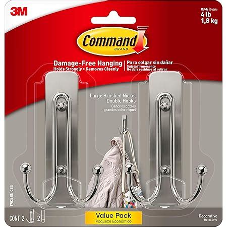 Amazon Command Large Forever Classic Metal Hook Brushed Nickel