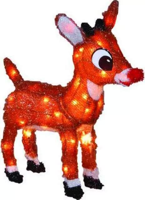 Prelit Rudolph Red Nosed Reindeer Flashing Nose Christmas Outdoor