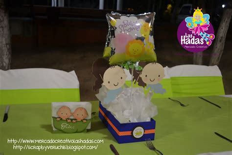 Centros De Mesa Para Baby Shower Gemelos Imagui