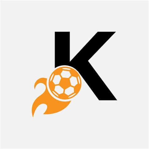 Premium Vector Initial Letter K Football Logo Concept With Moving