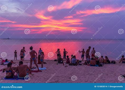 Zen Beach Sunset Koh Phangan Thailand Editorial Stock Image - Image of ...