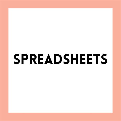 SPREADSHEETS – Simplify Create Inspire