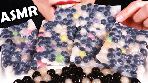 Asmr Weird Food Rice Paper Tapioca Pearls Boba タピオカを食べる音 타피오카펄 먹방 咀嚼音