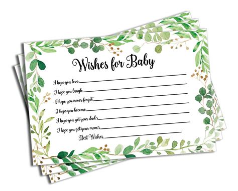 Buy Greenery Wishes For Baby Cards Baby Shower Gender Neutral