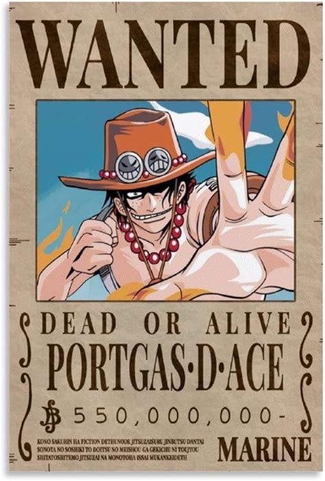 One Piece Wanted Poster Ace Bounty In Anime Retro Poster One | The Best Porn Website