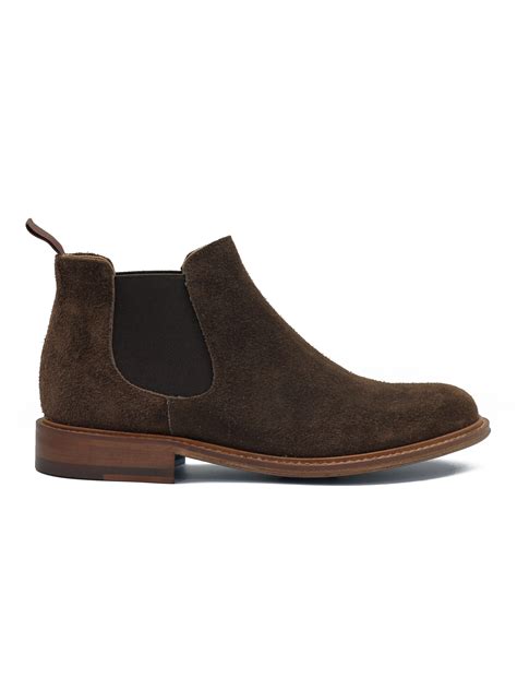 Men’s Brown Italian Suede Leather Chelsea Boots Flexi Leather sole – XPOSED
