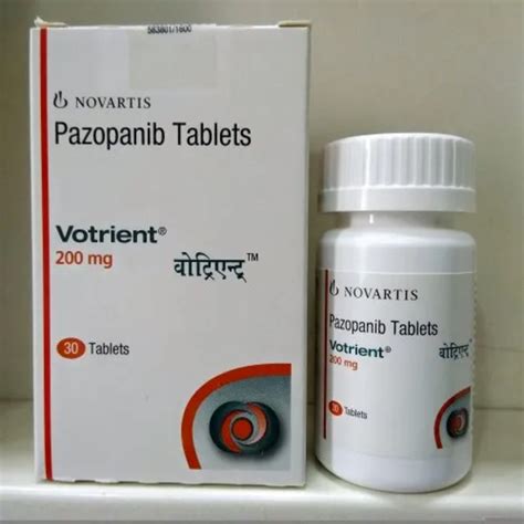 Votrient 200mg Pazopanib Tab Packaging Type Bottle Packaging Size