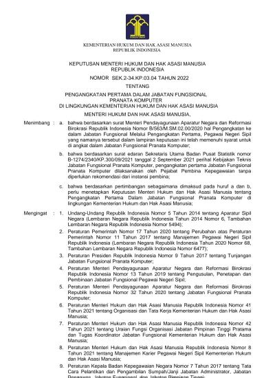 Kementerian Hukum Dan Hak Asasi Manusia Republik Indonesia