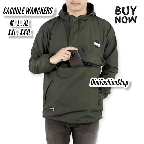 Jual Jaket Cagoule Simple Wangkers Jaket Waterproof Pria Ukuran Besar