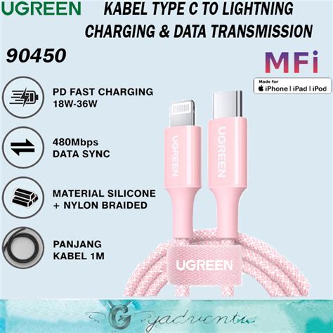 Jual Ugreen Kabel Charger Usb Type C To Lightning Untuk Iphone