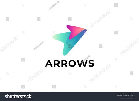 Double Arrow Business Logo Template Stock Vector Royalty Free