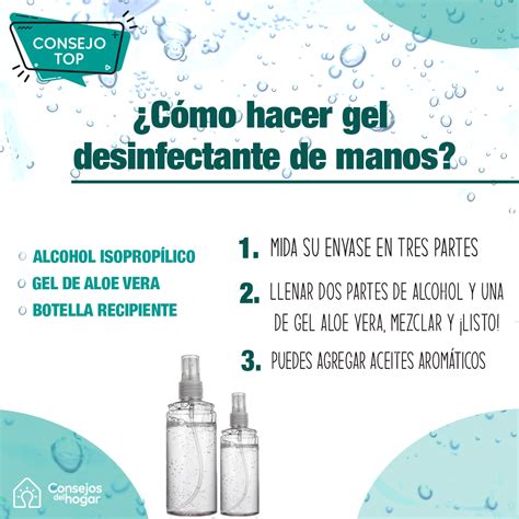 Cómo hacer desinfectante de manos Gel y spray